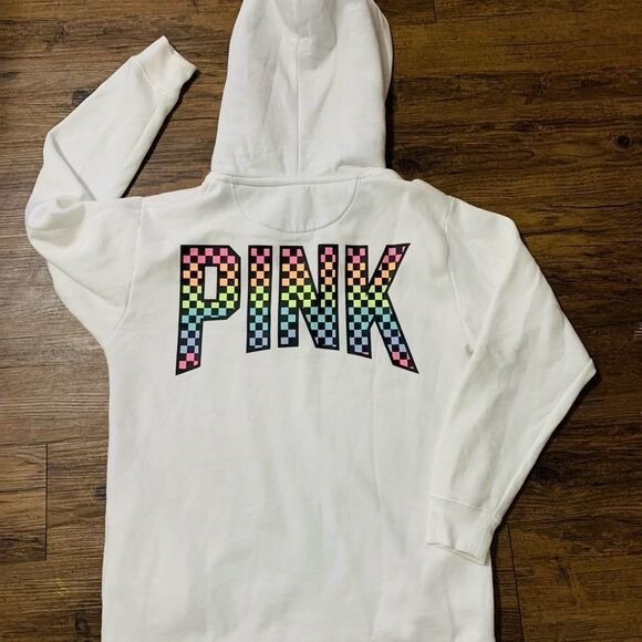 VS PINK RARE CHECKERED HOODIE XS - Picture 7 of 8